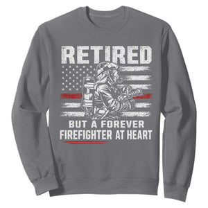 Retired Firefighter Sweatshirt Fireman Pride 911 Rescue Retirement Gift TS10 Charcoal Print Your Wear