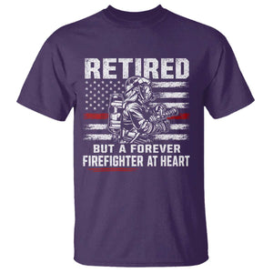 Retired Firefighter T Shirt Fireman Pride 911 Rescue Retirement Gift TS10 Purple Print Your Wear