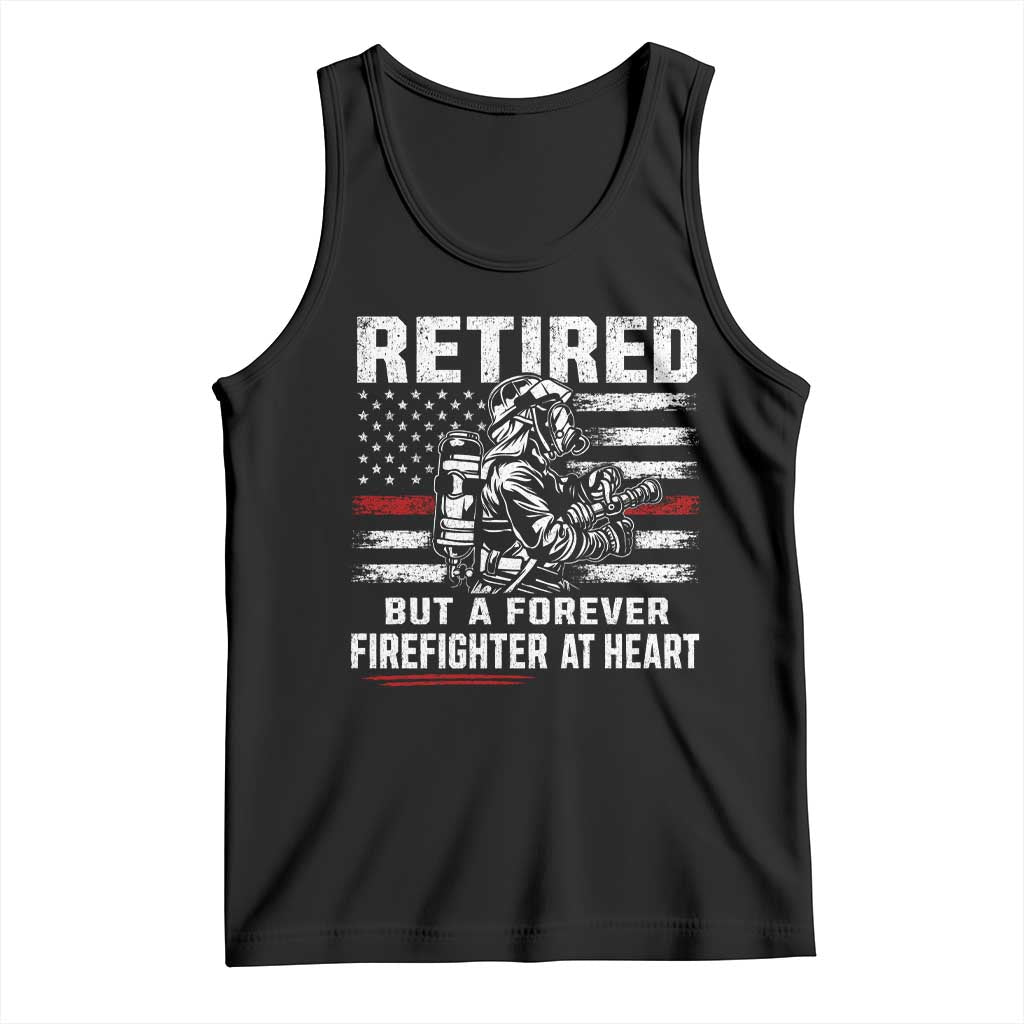 Retired Firefighter Tank Top Fireman Pride 911 Rescue Retirement Gift TS10 Black Print Your Wear
