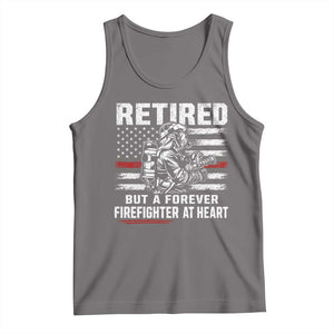 Retired Firefighter Tank Top Fireman Pride 911 Rescue Retirement Gift TS10 Deep Heather Print Your Wear