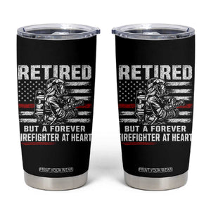 Retired Firefighter Tumbler Cup Fireman Pride 911 Rescue Retirement Gift TS10 Black Print Your Wear