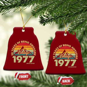 50th Birthday Ceramic Ornament Vintage 1977 Limited Edition 50 Year Old Gift TS10 Print Your Wear