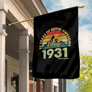 95th Birthday Garden Flag Vintage 1931 Limited Edition 95 Year Old Gift TS10 Print Your Wear