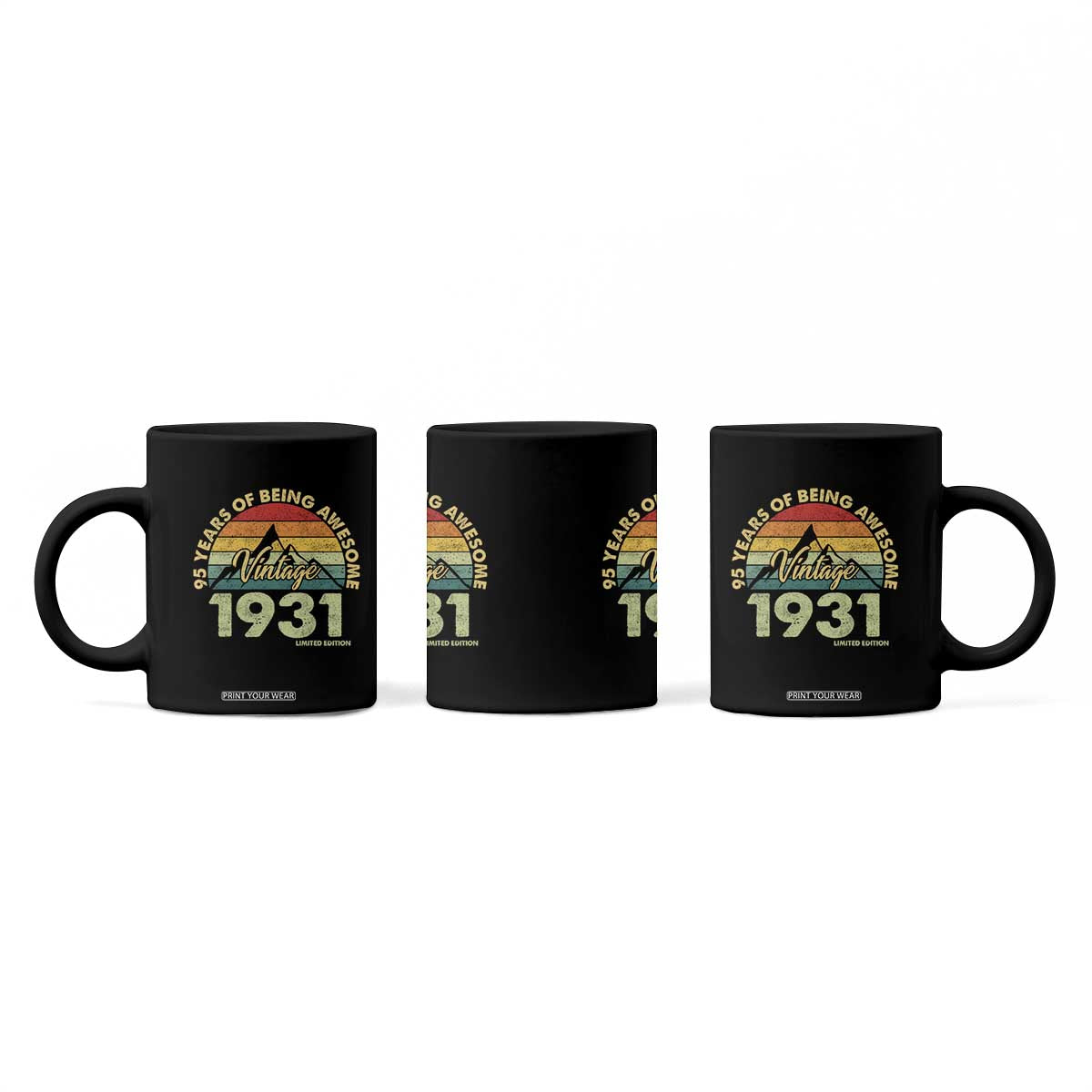 95th Birthday Coffee Mug Vintage 1931 Limited Edition 95 Year Old Gift TS10 Print Your Wear