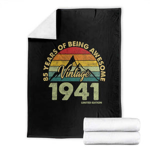 85th Birthday Throw Blanket Vintage 1941 Limited Edition 85 Year Old Gift TS10 Black Print Your Wear