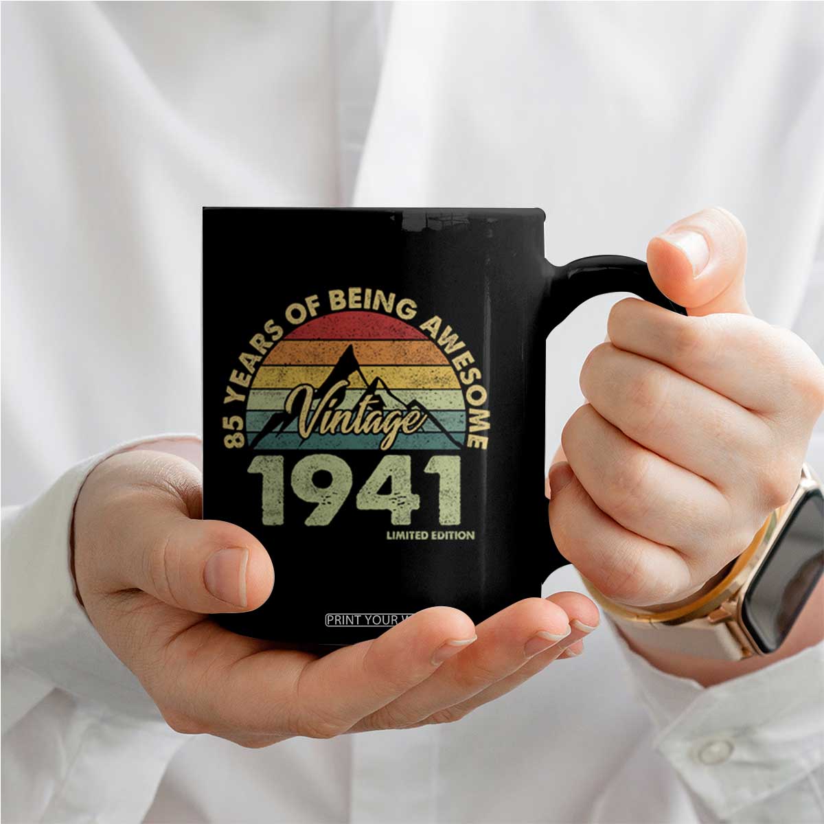 85th Birthday Coffee Mug Vintage 1941 Limited Edition 85 Year Old Gift TS10 Print Your Wear