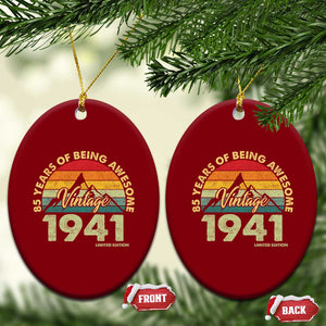 85th Birthday Ceramic Ornament Vintage 1941 Limited Edition 85 Year Old Gift TS10 Print Your Wear