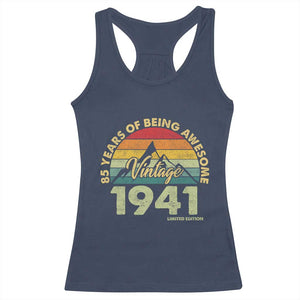85th Birthday Racerback Tank Top Vintage 1941 Limited Edition 85 Year Old Gift TS10 Navy Print Your Wear