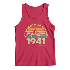 85th Birthday Tank Top Vintage 1941 Limited Edition 85 Year Old Gift TS10 Red Print Your Wear