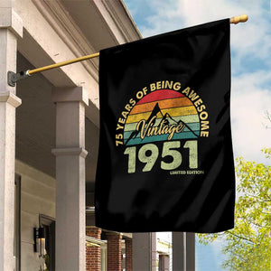 75th Birthday Garden Flag Vintage 1951 Limited Edition 75 Year Old Gift TS10 Print Your Wear