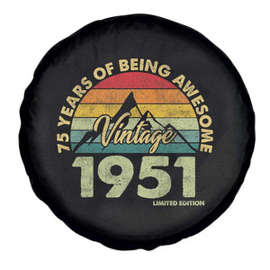 75th Birthday Spare Tire Cover Vintage 1951 Limited Edition 75 Year Old Gift TS10 Print Your Wear