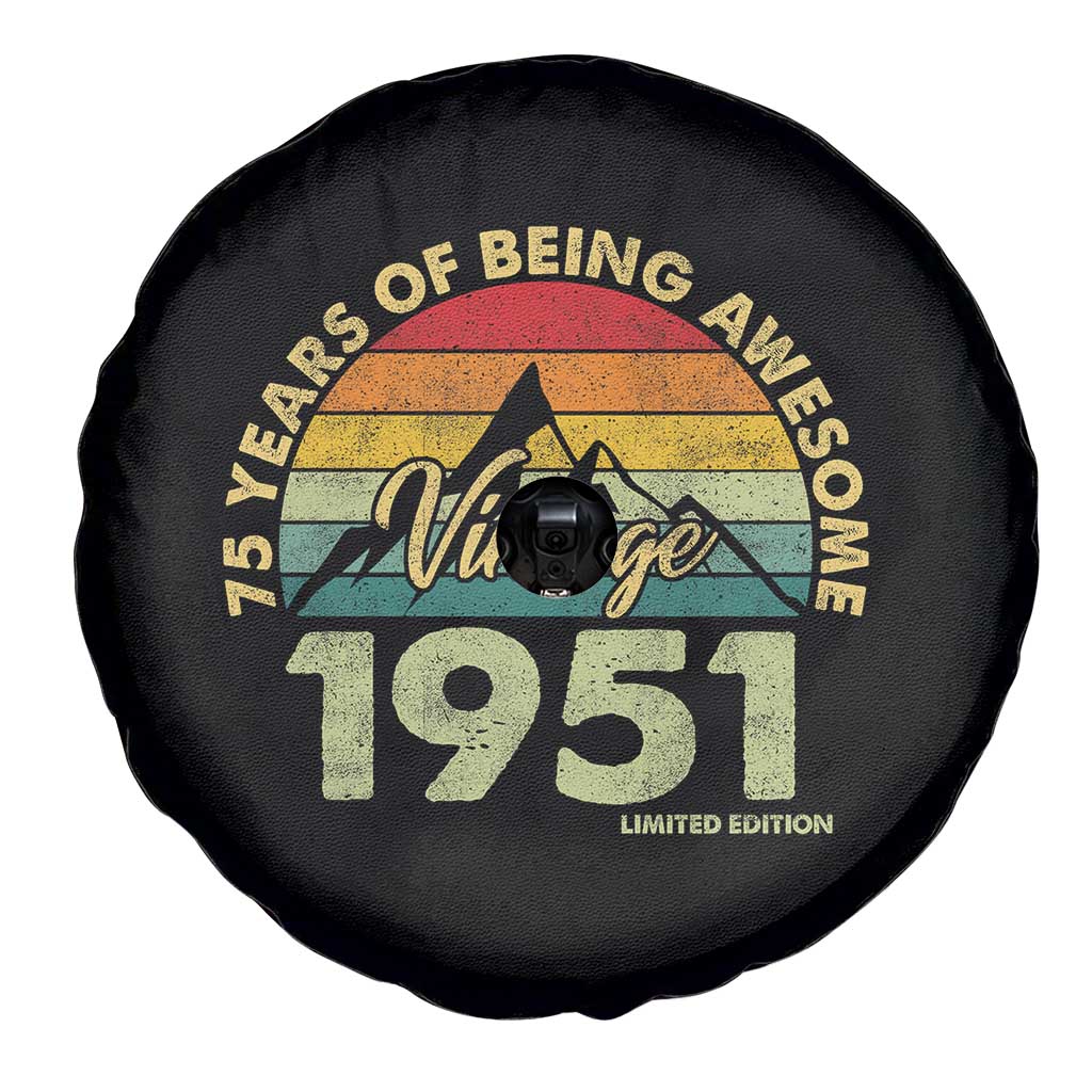 75th Birthday Spare Tire Cover Vintage 1951 Limited Edition 75 Year Old Gift TS10 Print Your Wear