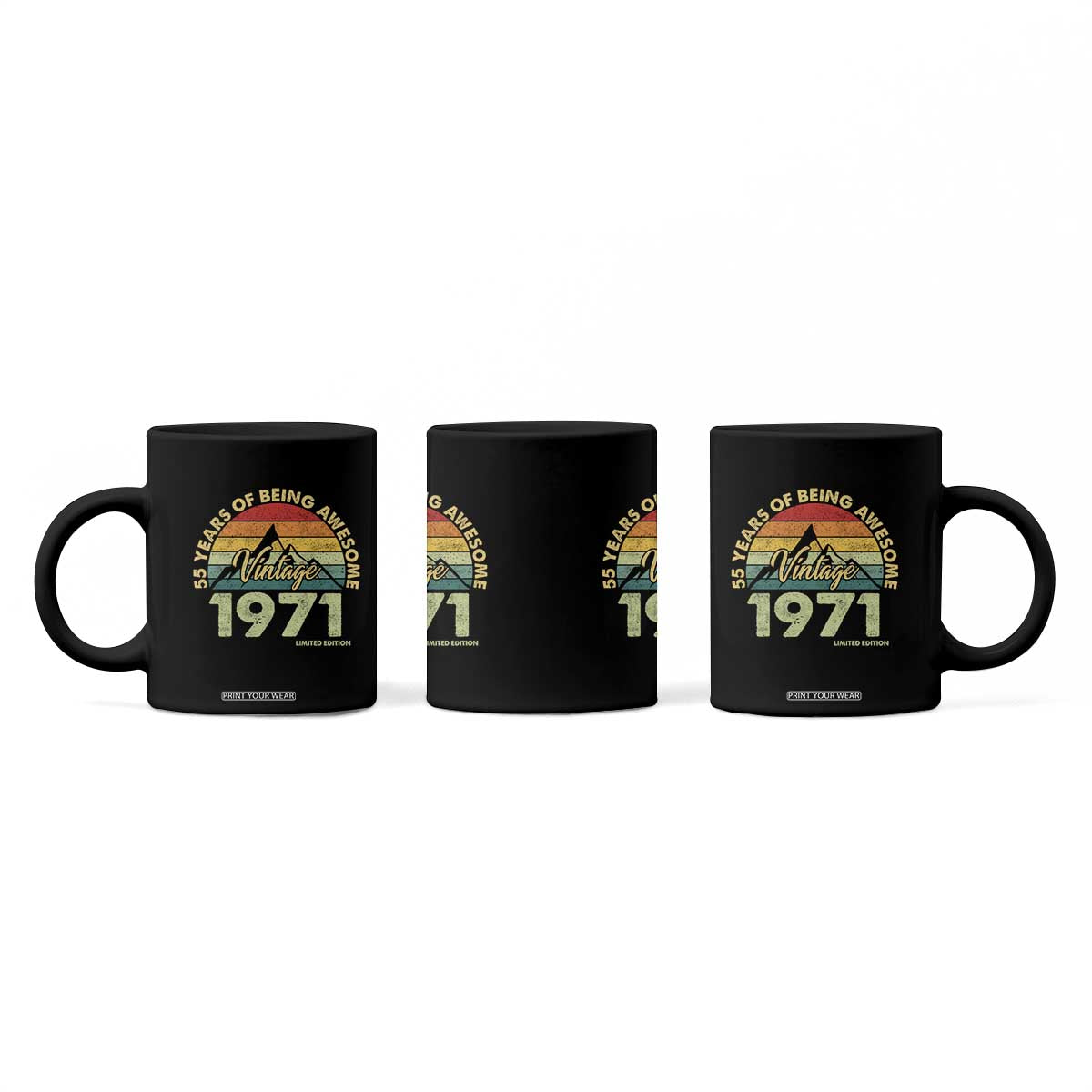 55th Birthday Coffee Mug Vintage 1971 Limited Edition 55 Year Old Gift TS10 Print Your Wear
