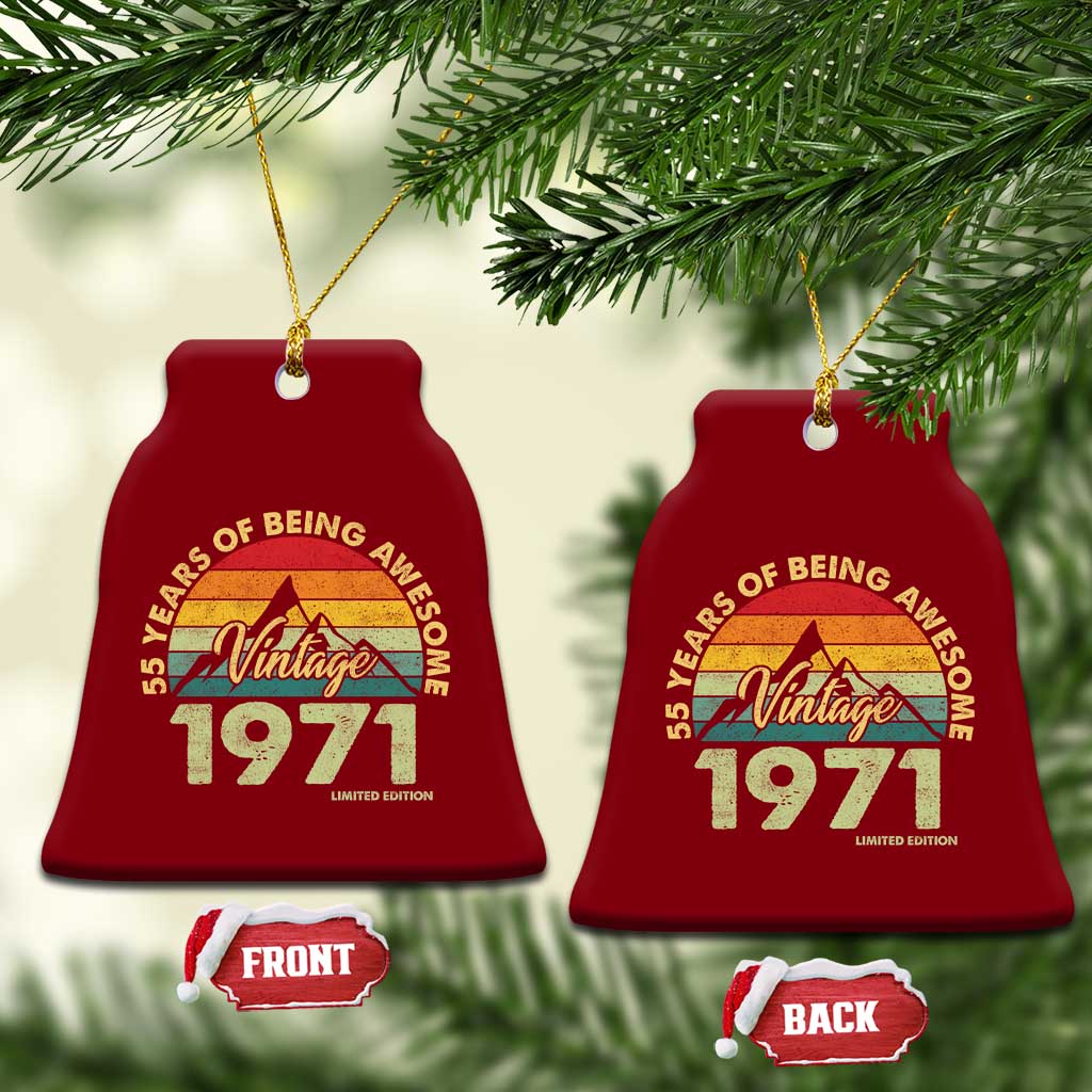 55th Birthday Ceramic Ornament Vintage 1971 Limited Edition 55 Year Old Gift TS10 Print Your Wear