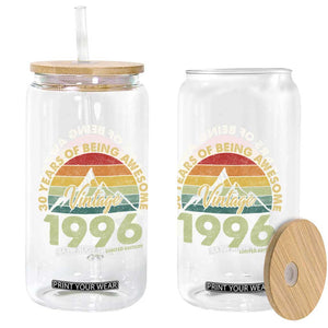 30th Birthday Glass Can Vintage 1996 Limited Edition 30 Year Old Gift TS10 Print Your Wear