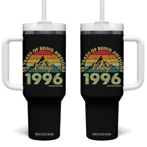 30th Birthday Tumbler With Handle Vintage 1996 Limited Edition 30 Year Old Gift TS10 One Size: 40 oz Black Print Your Wear