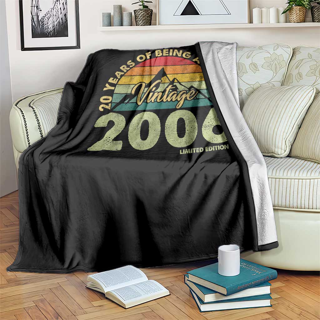 20th Birthday Throw Blanket Vintage 2006 Limited Edition 20 Year Old Gift TS10 Print Your Wear