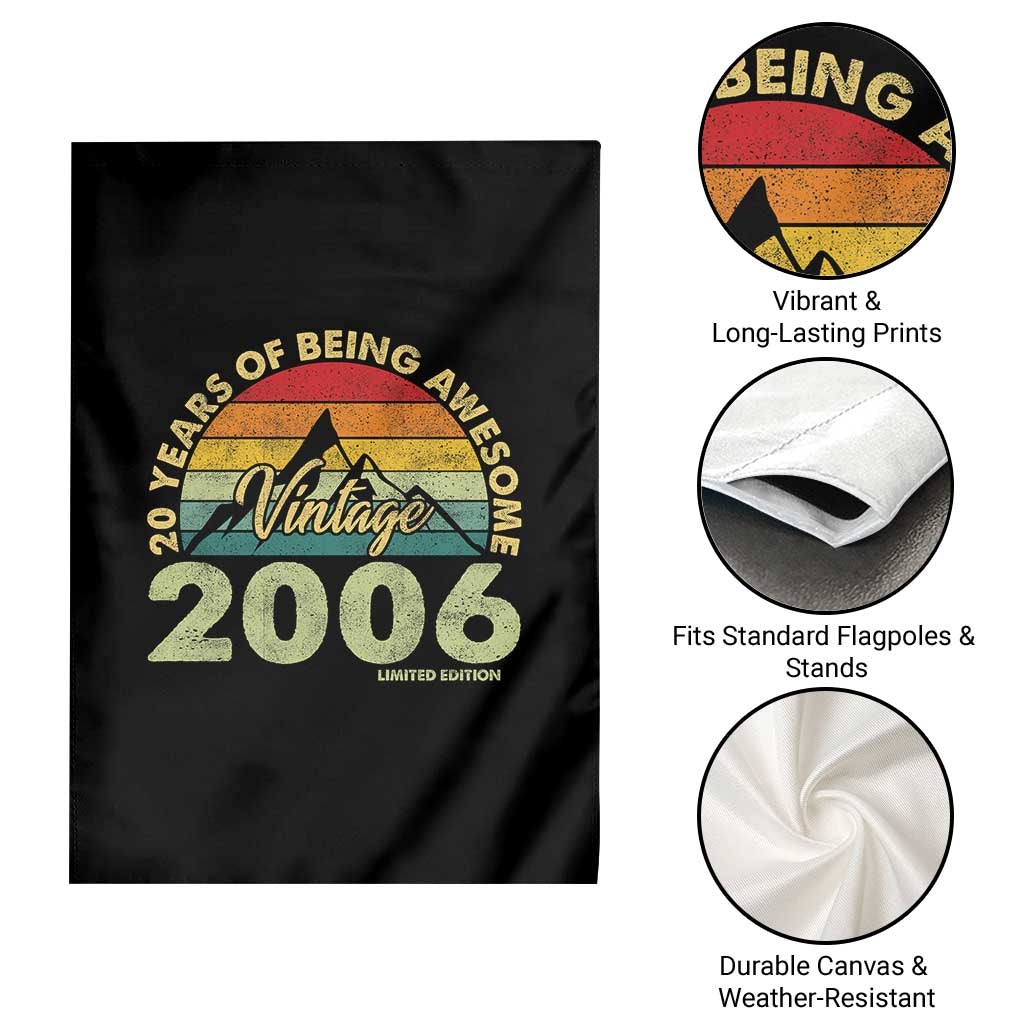 20th Birthday Garden Flag Vintage 2006 Limited Edition 20 Year Old Gift TS10 Print Your Wear
