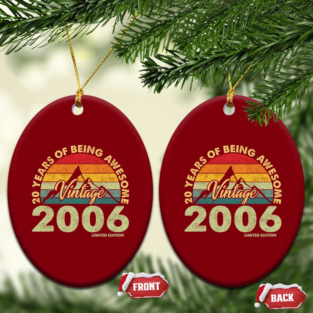 20th Birthday Ceramic Ornament Vintage 2006 Limited Edition 20 Year Old Gift TS10 Print Your Wear