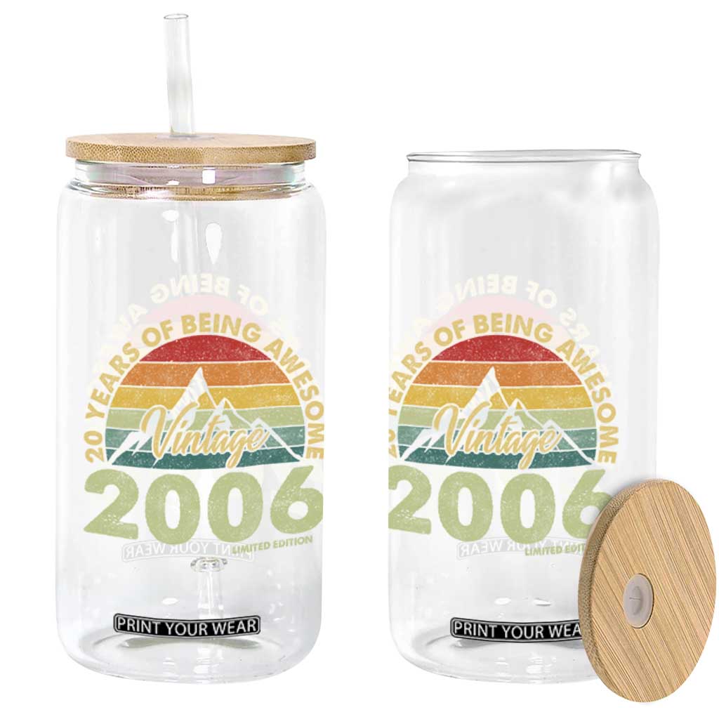 20th Birthday Glass Can Vintage 2006 Limited Edition 20 Year Old Gift TS10 Print Your Wear