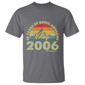 20th Birthday T Shirt Vintage 2006 Limited Edition 20 Year Old Gift TS10 Charcoal Print Your Wear