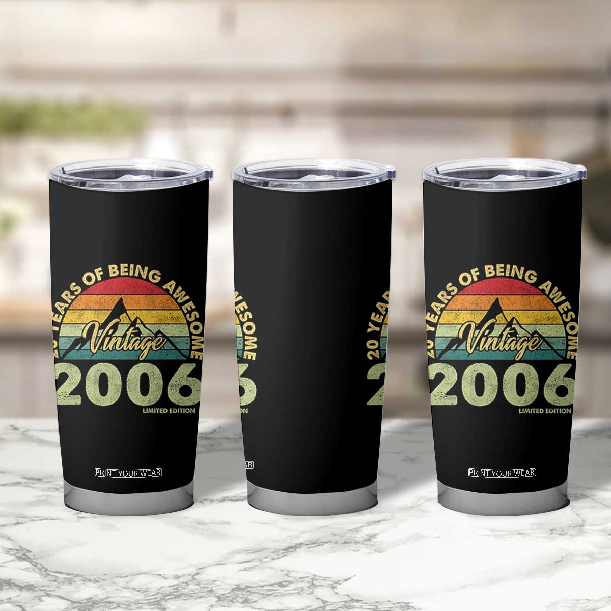 20th Birthday Tumbler Cup Vintage 2006 Limited Edition 20 Year Old Gift TS10 Print Your Wear