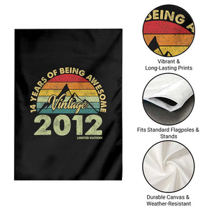 14th Birthday Garden Flag Vintage 2012 Limited Edition 14 Year Old Gift TS10 Print Your Wear