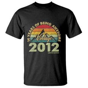 14th Birthday T Shirt Vintage 2012 Limited Edition 14 Year Old Gift TS10 Black Print Your Wear