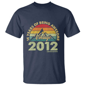 14th Birthday T Shirt Vintage 2012 Limited Edition 14 Year Old Gift TS10 Navy Print Your Wear