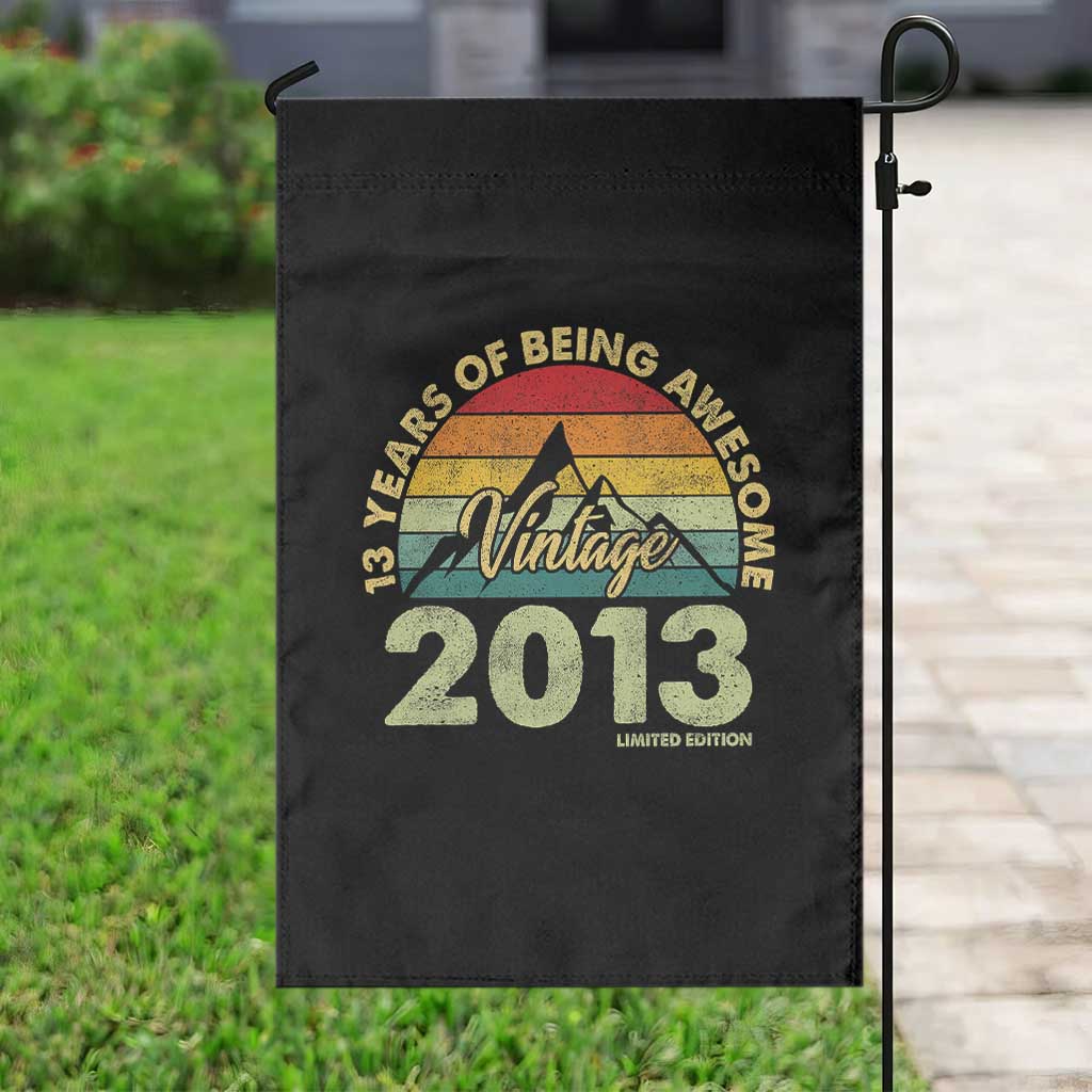 13th Birthday Garden Flag Vintage 2013 Limited Edition 13 Year Old Gift TS10 Print Your Wear