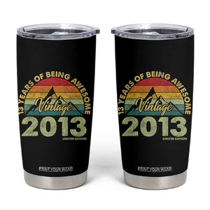 13th Birthday Tumbler Cup Vintage 2013 Limited Edition 13 Year Old Gift TS10 Black Print Your Wear