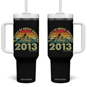 13th Birthday Tumbler With Handle Vintage 2013 Limited Edition 13 Year Old Gift TS10 One Size: 40 oz Black Print Your Wear