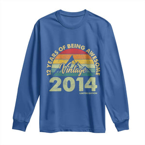 12th Birthday Long Sleeve Shirt Vintage 2014 Limited Edition 12 Year Old Gift TS10 Royal Blue Print Your Wear