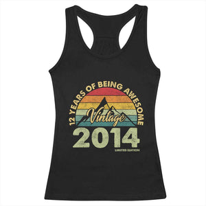12th Birthday Racerback Tank Top Vintage 2014 Limited Edition 12 Year Old Gift TS10 Black Print Your Wear