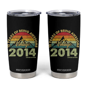 12th Birthday Tumbler Cup Vintage 2014 Limited Edition 12 Year Old Gift TS10 Black Print Your Wear