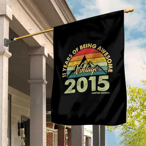 11th Birthday Garden Flag Vintage 2015 Limited Edition 11 Year Old Gift TS10 Print Your Wear