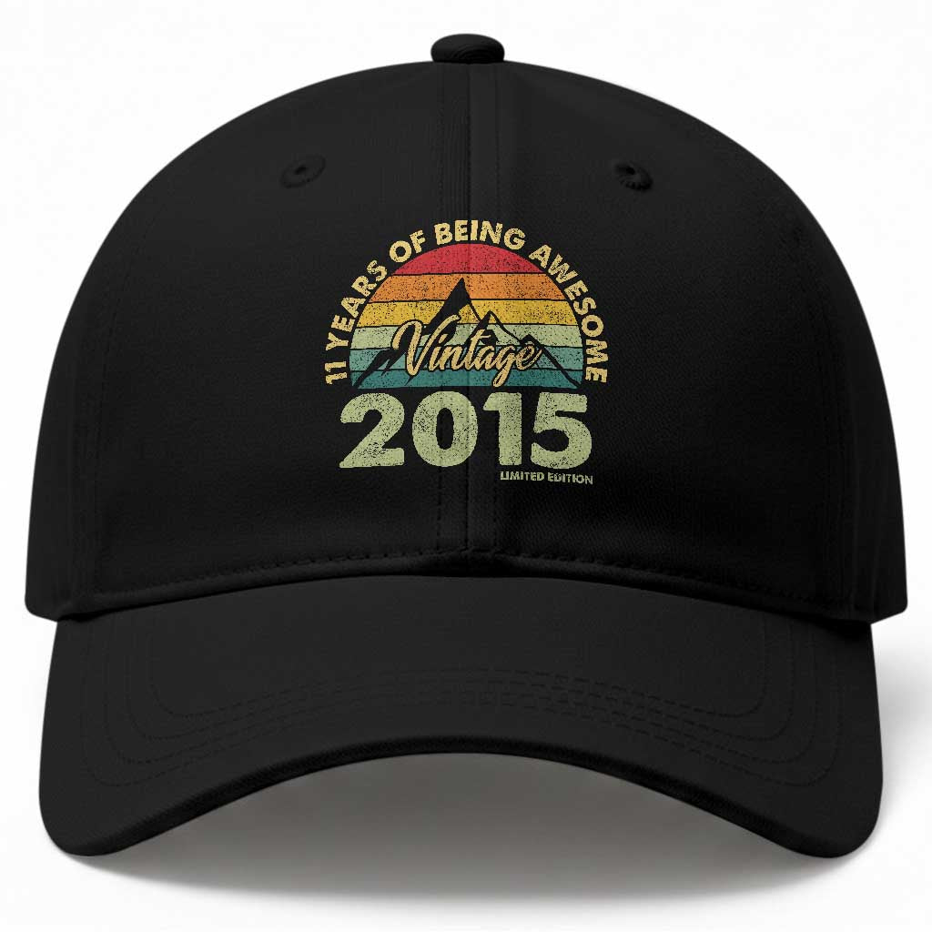 11th Birthday Baseball Cap Vintage 2015 Limited Edition 11 Year Old Gift TS10 Print Your Wear