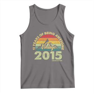 11th Birthday Tank Top Vintage 2015 Limited Edition 11 Year Old Gift TS10 Deep Heather Print Your Wear