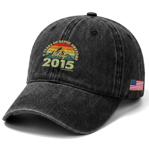 11th Birthday Washed Cotton Baseball Cap Vintage 2015 Limited Edition 11 Year Old Gift TS10 Print Your Wear