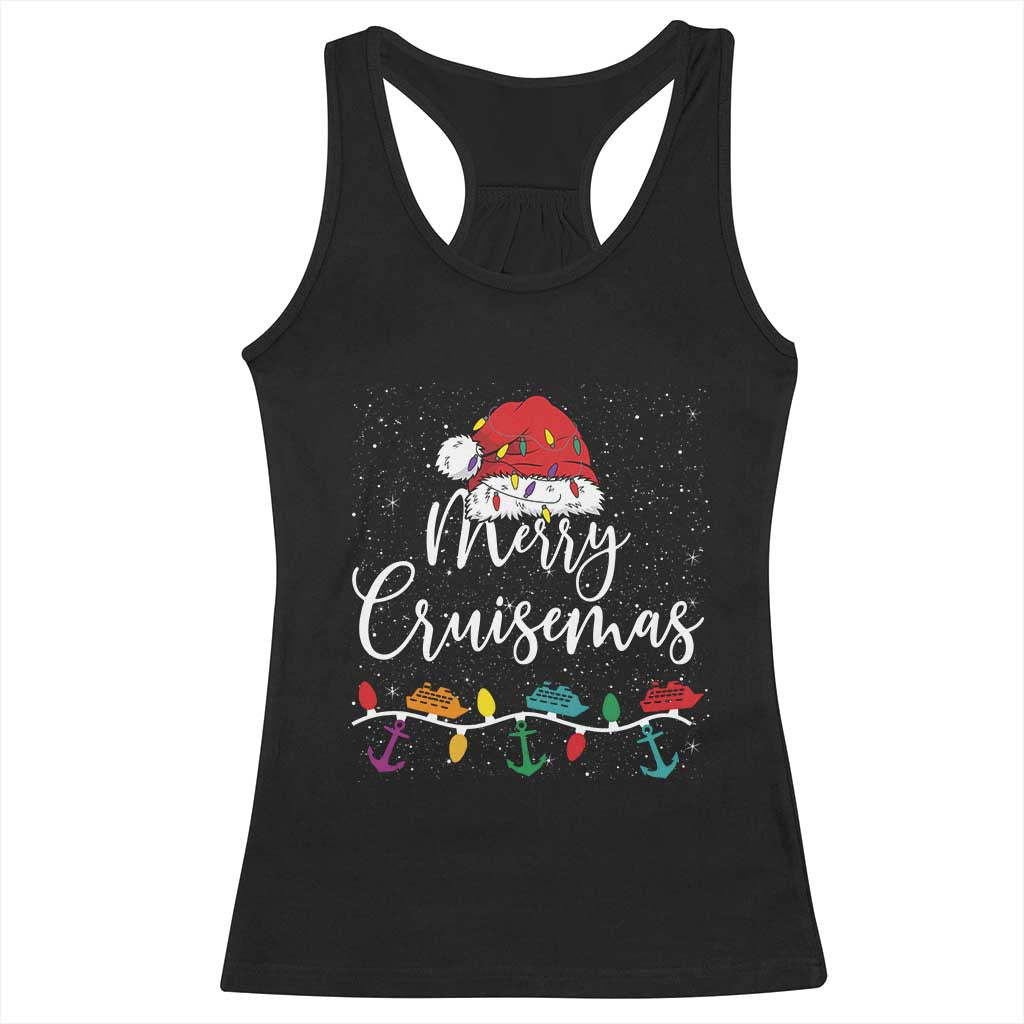 Merry Cruisemas Racerback Tank Top Family Christmas Cruise Holiday Trip TS10 Black Print Your Wear