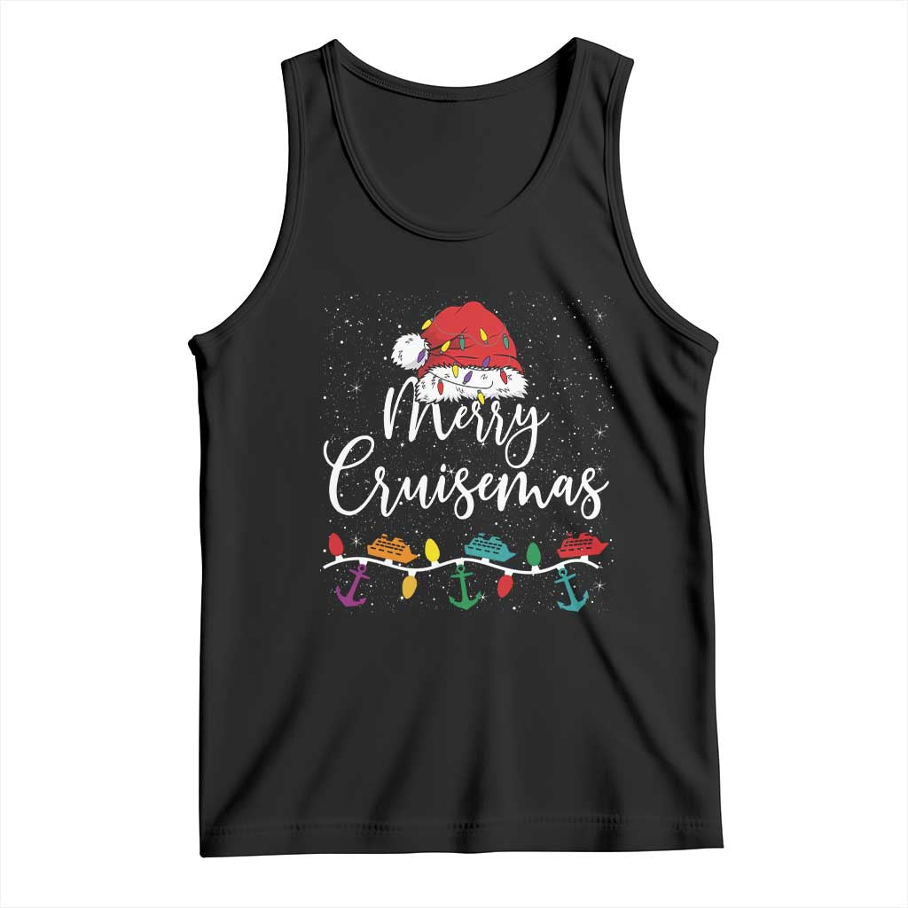 Merry Cruisemas Tank Top Family Christmas Cruise Holiday Trip TS10 Black Print Your Wear