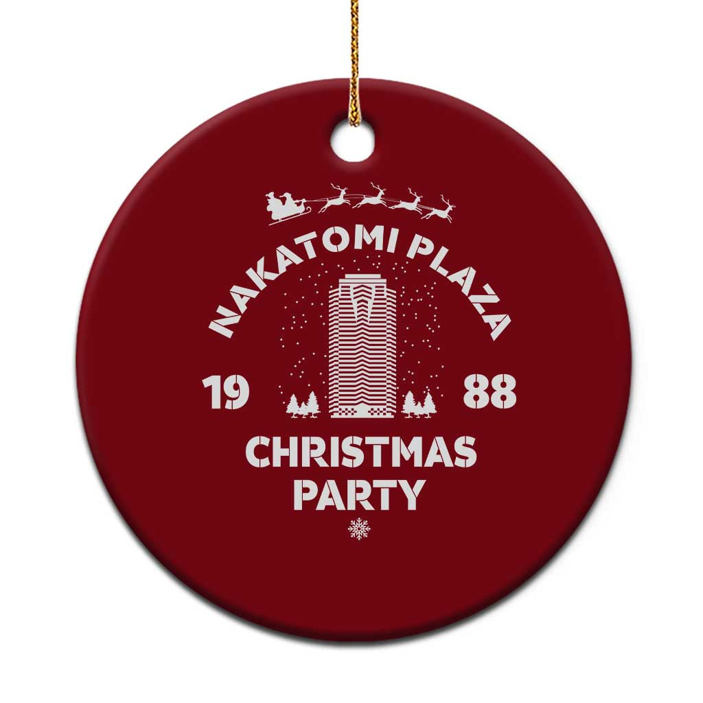 Nakatomi Plaza Xmas Party Ceramic Ornament Funny 80's Movie Xmas Party TS10 1pc Red Print Your Wear