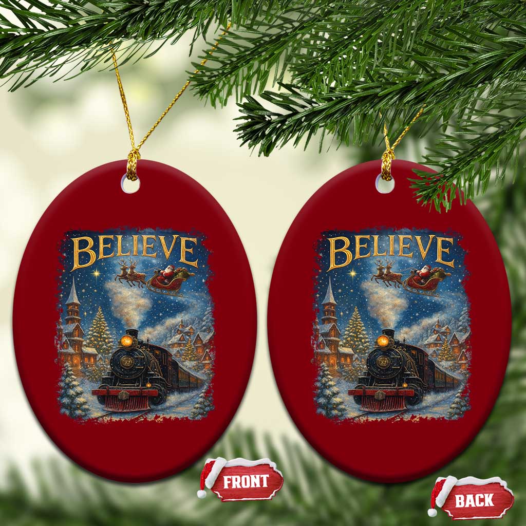 Polar Express Ceramic Ornament Retro Vintage Xmas Believe TS10 Print Your Wear