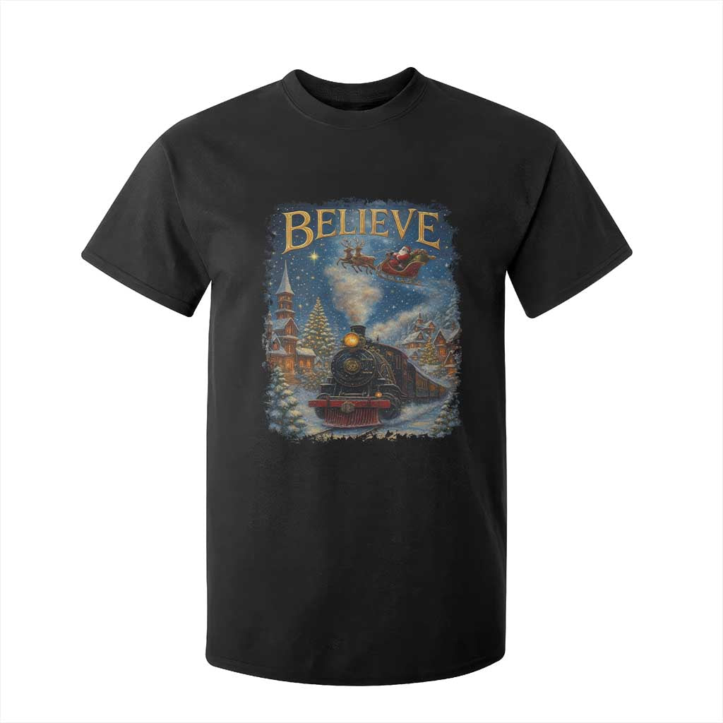 Polar Express T Shirt For Kid Retro Vintage Christmas Believe TS10 Black Print Your Wear