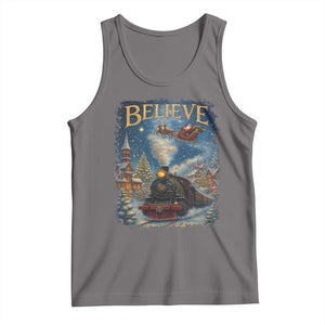 Polar Express Tank Top Retro Vintage Christmas Believe TS10 Deep Heather Print Your Wear