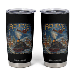 Polar Express Tumbler Cup Retro Vintage Christmas Believe TS10 Black Print Your Wear