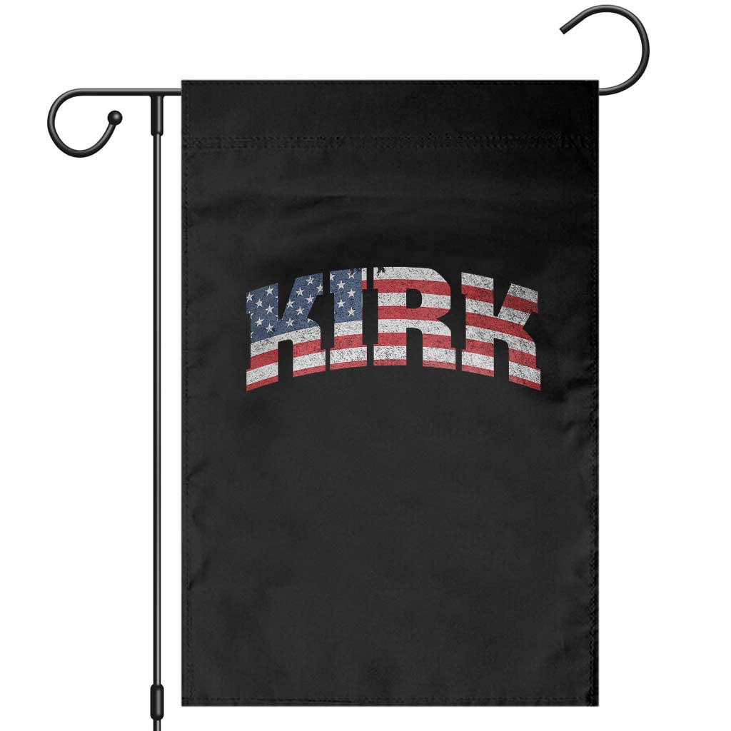 Kirk Garden Flag American Flag Charlie Kirk Last Name Surname Team TS10 Black Print Your Wear