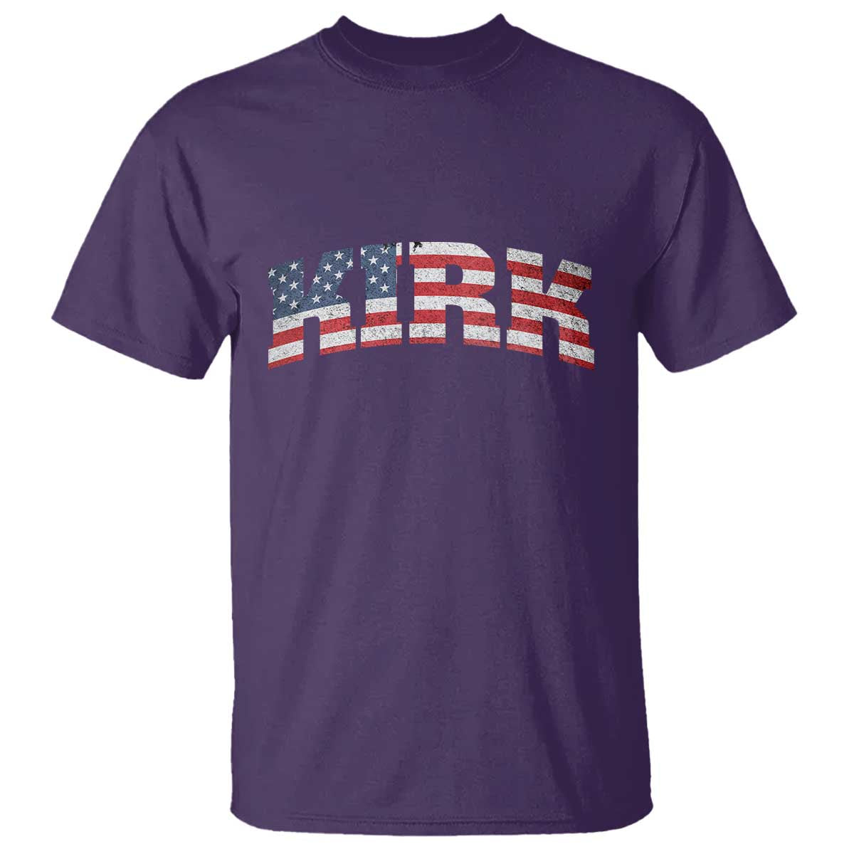 Kirk T Shirt American Flag Charlie Kirk Last Name Surname Team TS10 Purple Print Your Wear
