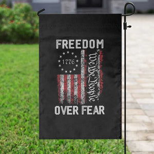 Freedom Over Fear Garden Flag Vintage US American Flag TS10 Print Your Wear