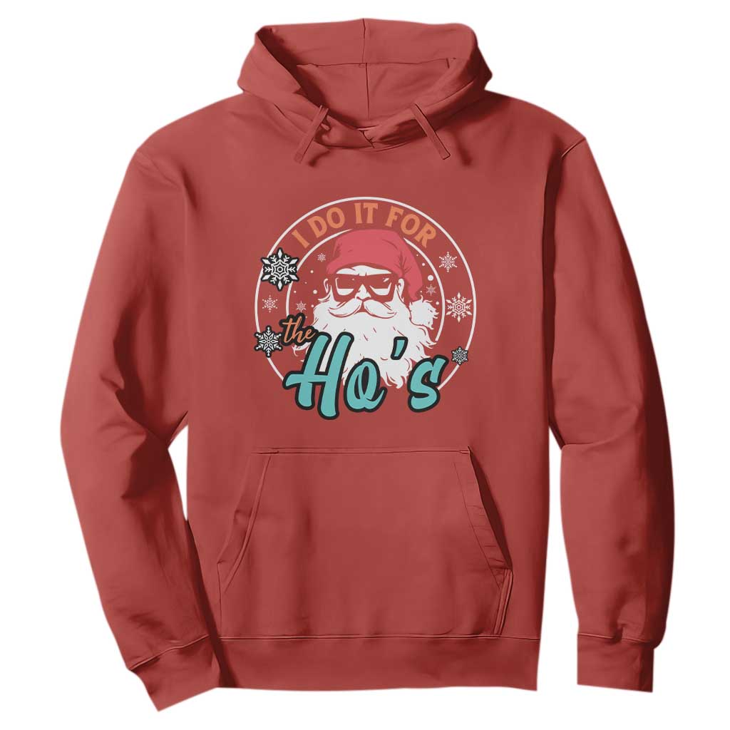 Christmas Santa Hoodie I Do It For The Ho's TS10 Red Print Your Wear